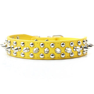 Buy yellow 9 Colors 2.5cm Width Rottweiler Leather  Collar