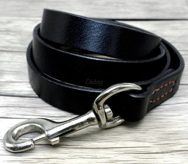 Rottweiler Genuine Leather  Prevent Bite Black and Brown