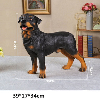 Buy as-picture-shown-2 Rottweiler Statue Animal Creative Artware Home Decorations