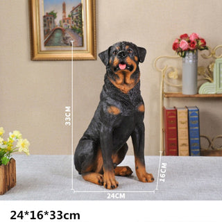 Buy as-picture-shown-4 Rottweiler Statue Animal Creative Artware Home Decorations