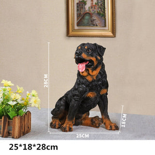 Buy as-picture-shown-5 Rottweiler Statue Animal Creative Artware Home Decorations