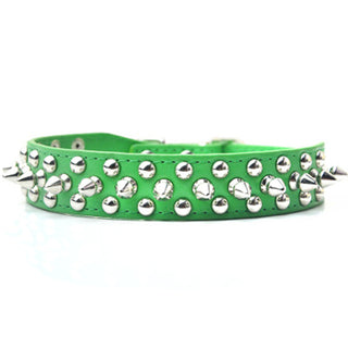 Buy green 9 Colors 2.5cm Width Rottweiler Leather  Collar